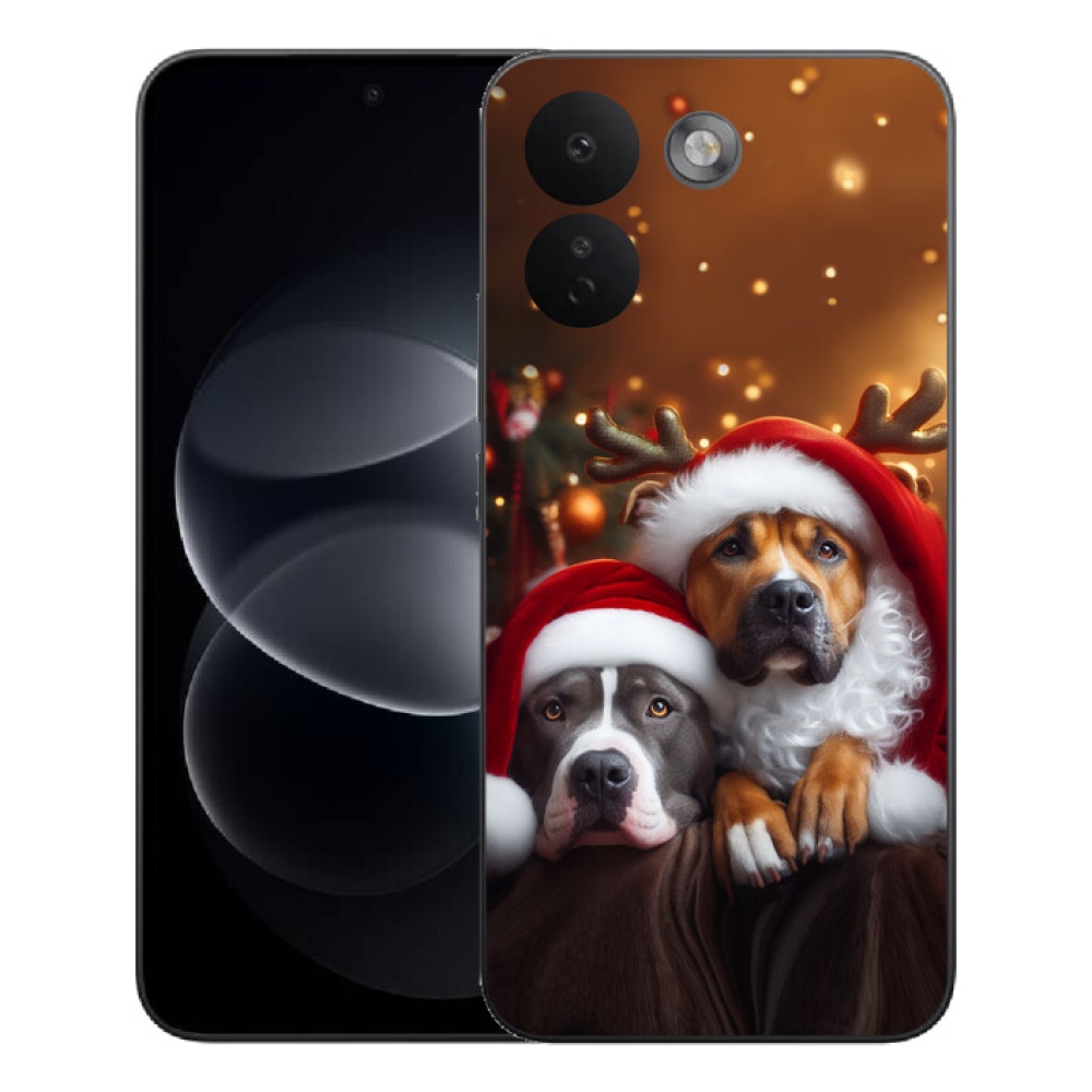 Gelový kryt mmCase na Xiaomi Redmi Note 17 Pro Max 5G - vánoční psi