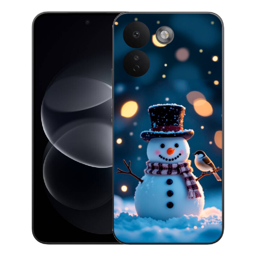 Gelový kryt mmCase na Xiaomi Redmi Note 17 Pro Max 5G - vánoční sněhulák