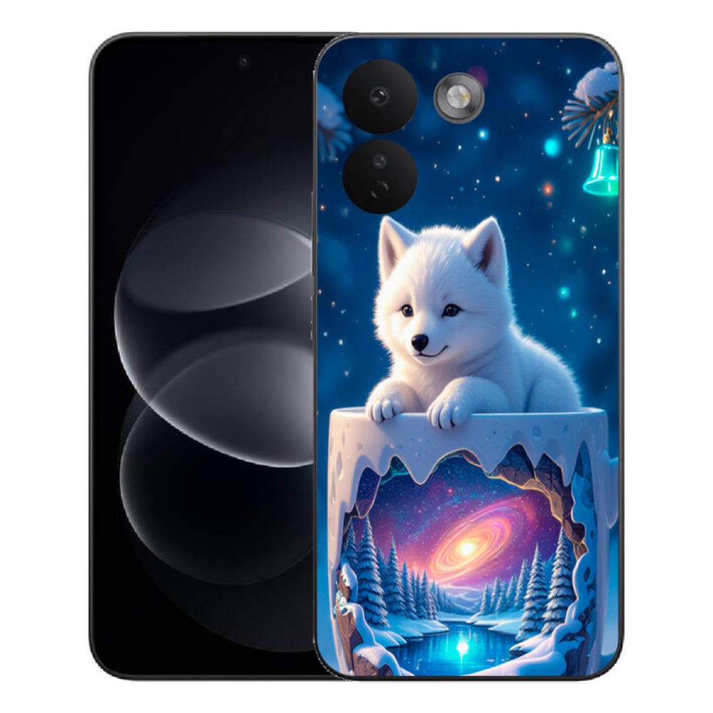 Gelový kryt mmCase na Xiaomi Redmi Note 17 Pro Max 5G - vánoční štěně