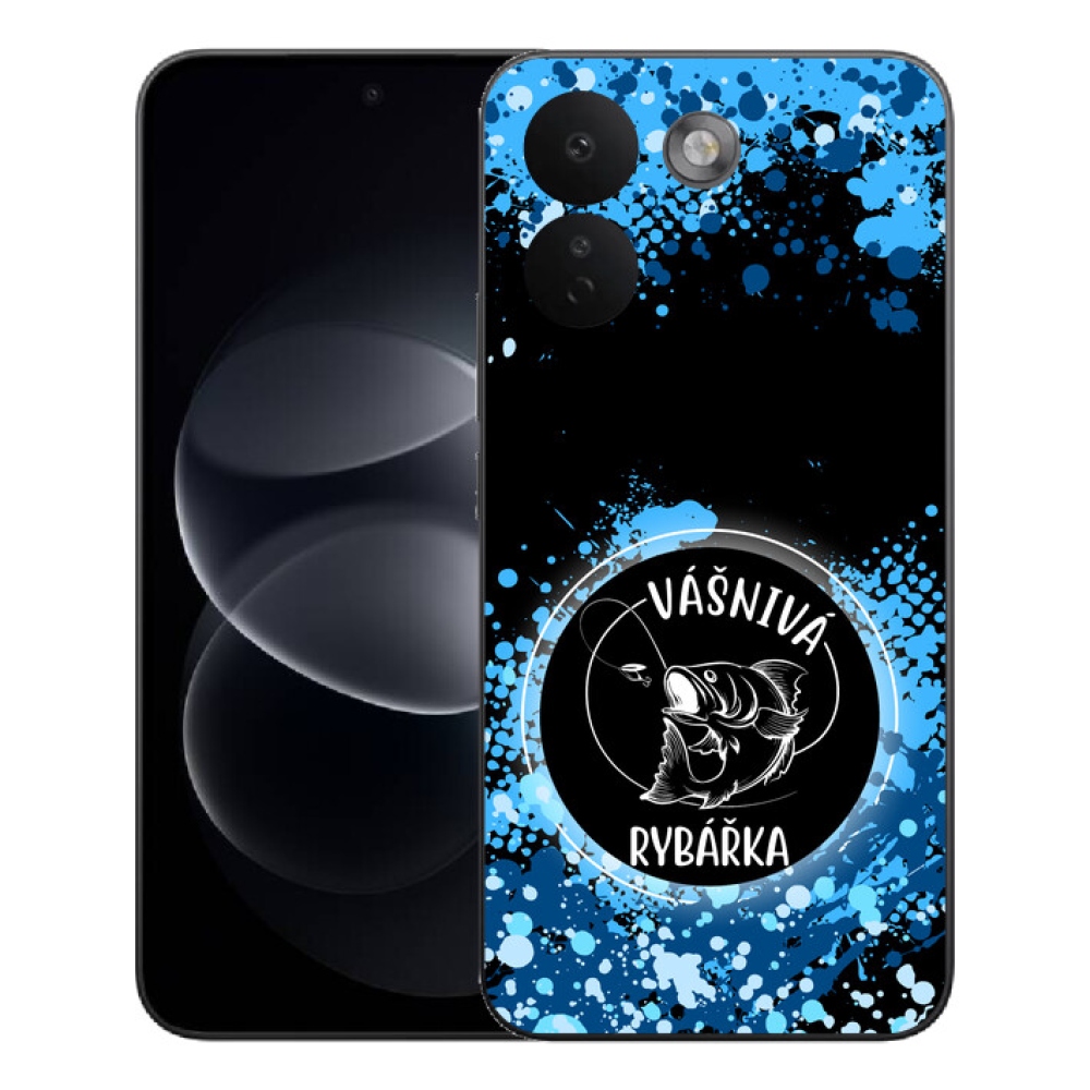 Gelový kryt mmCase na Xiaomi Redmi Note 17 Pro Max 5G - vášnivá rybářka černé pozadí