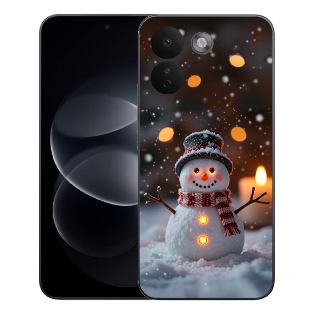 Gelový kryt mmCase na Xiaomi Redmi Note 17 Pro Max 5G - veselý sněhulák