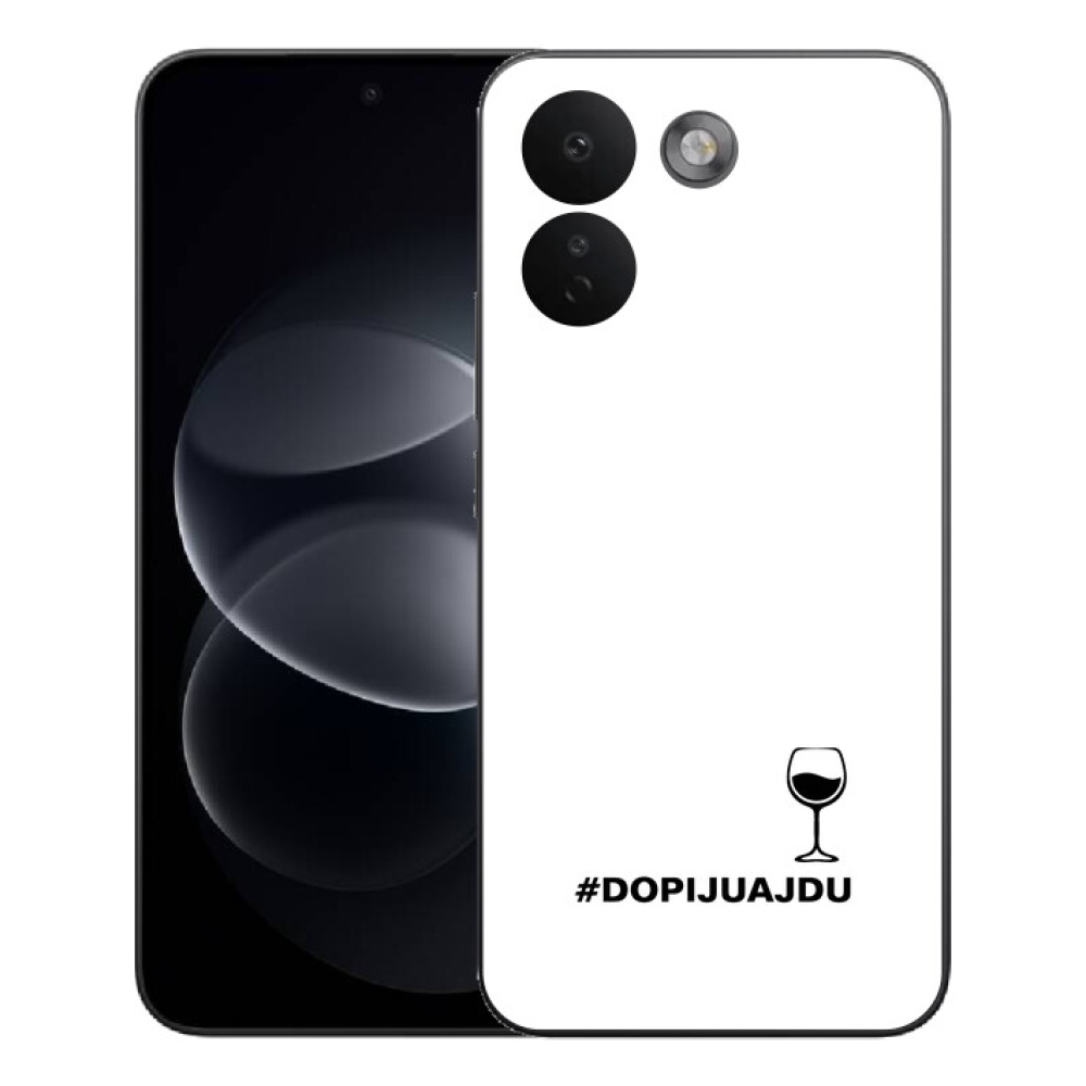 Gelový kryt mmCase na Xiaomi Redmi Note 17 Pro Max 5G - vinný motiv bílé pozadí