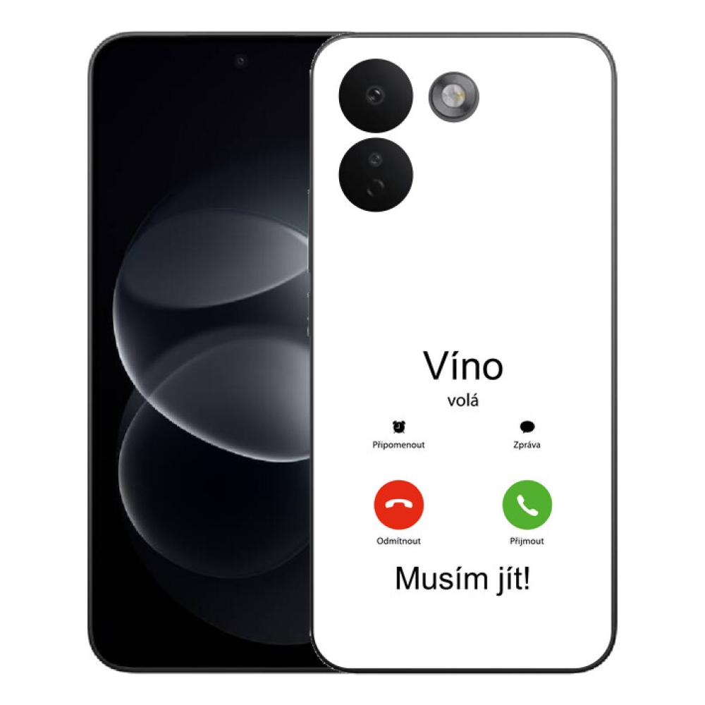 Gelový kryt mmCase na Xiaomi Redmi Note 17 Pro Max 5G - víno volá bílé pozadí