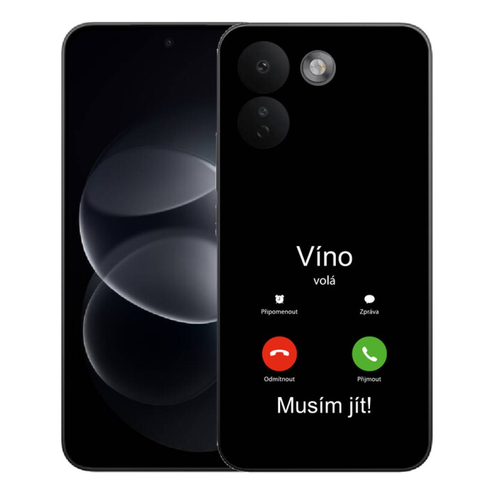 Gelový kryt mmCase na Xiaomi Redmi Note 17 Pro Max 5G - víno volá černé pozadí