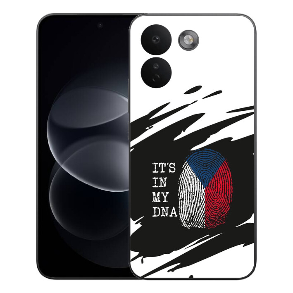 Gelový kryt mmCase na Xiaomi Redmi Note 17 Pro Max 5G - vlajka otisk prstu černobílé pozadí
