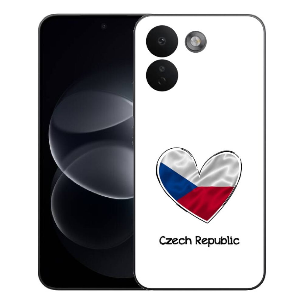 Gelový kryt mmCase na Xiaomi Redmi Note 17 Pro Max 5G - vlajka srdce bílé pozadí