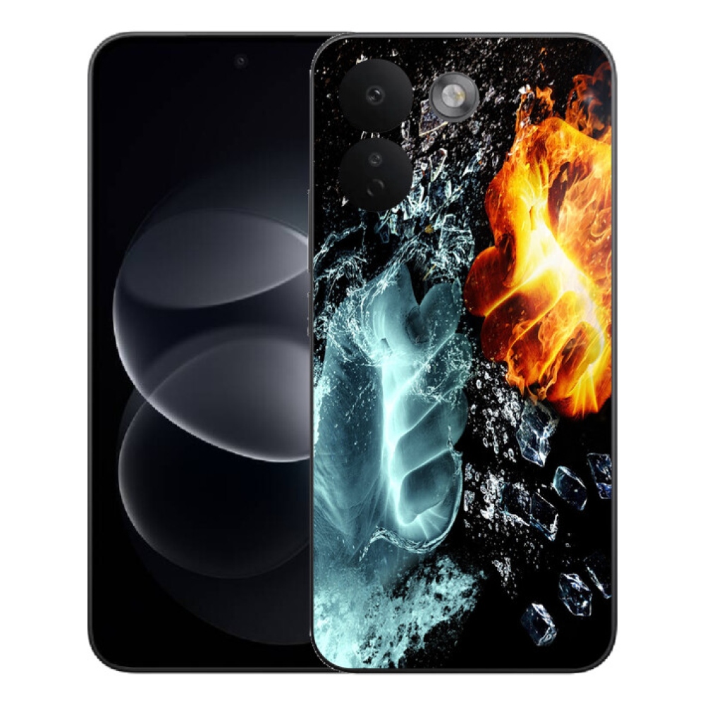 Gelový kryt mmCase na Xiaomi Redmi Note 17 Pro Max 5G - voda a oheň
