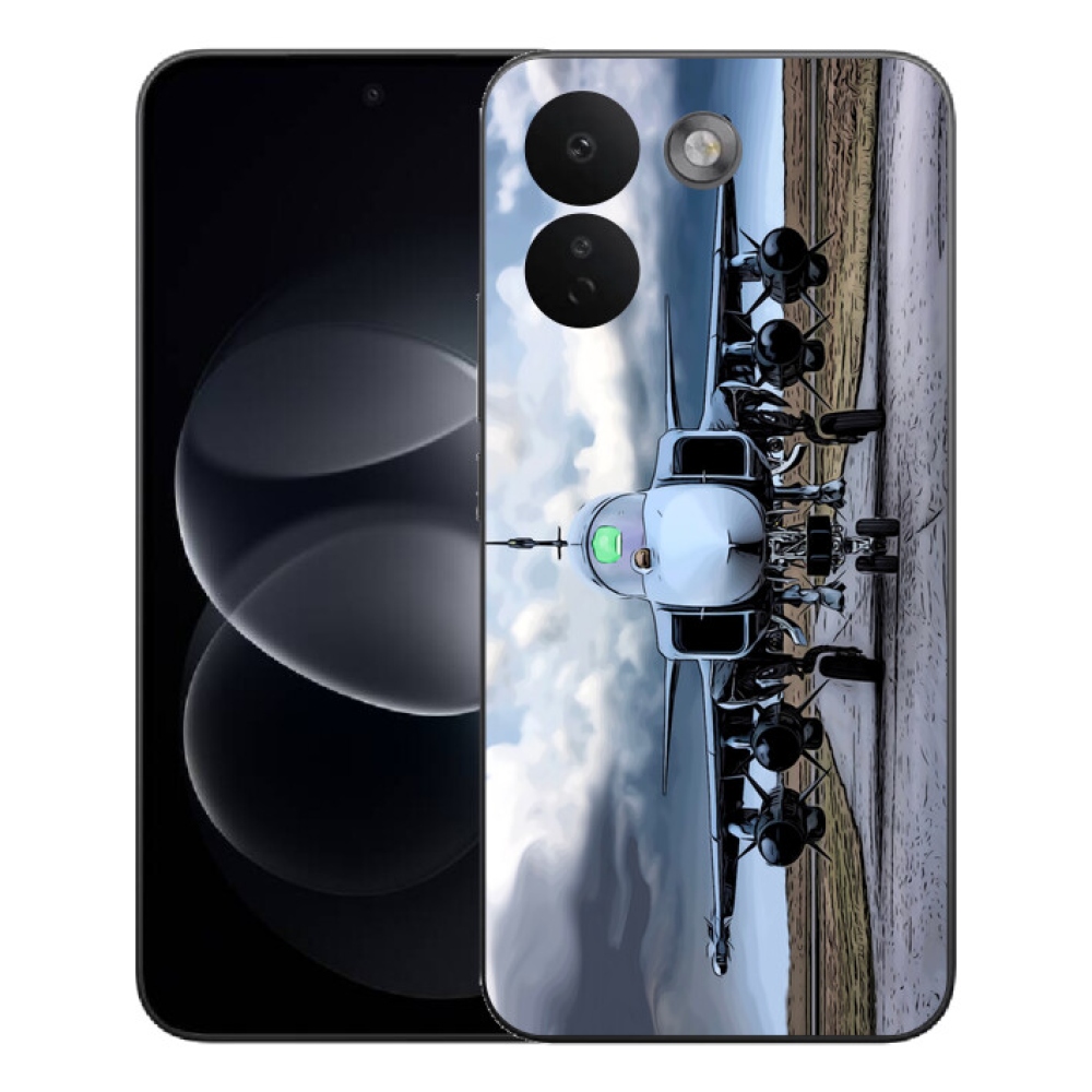 Gelový kryt mmCase na Xiaomi Redmi Note 17 Pro Max 5G - vojenské letadlo