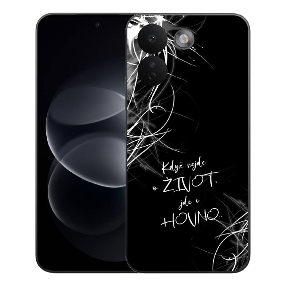 Gelový kryt mmCase na Xiaomi Redmi Note 17 Pro Max 5G - vtipný text 16 černé pozadí