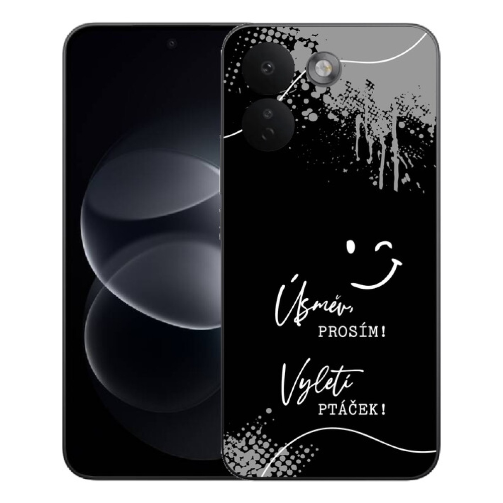 Gelový kryt mmCase na Xiaomi Redmi Note 17 Pro Max 5G - vtipný text 4 černé pozadí