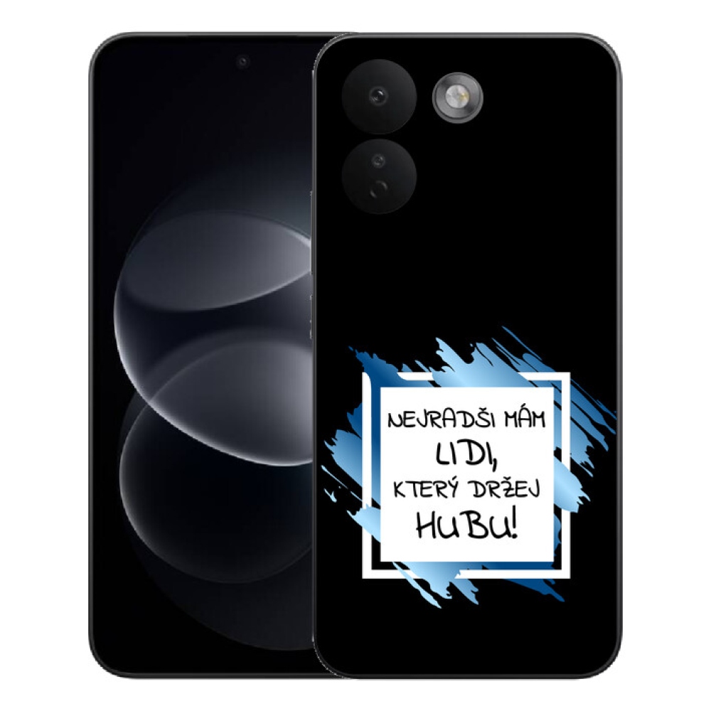 Gelový kryt mmCase na Xiaomi Redmi Note 17 Pro Max 5G - vtipný text 7 bíločerné pozadí