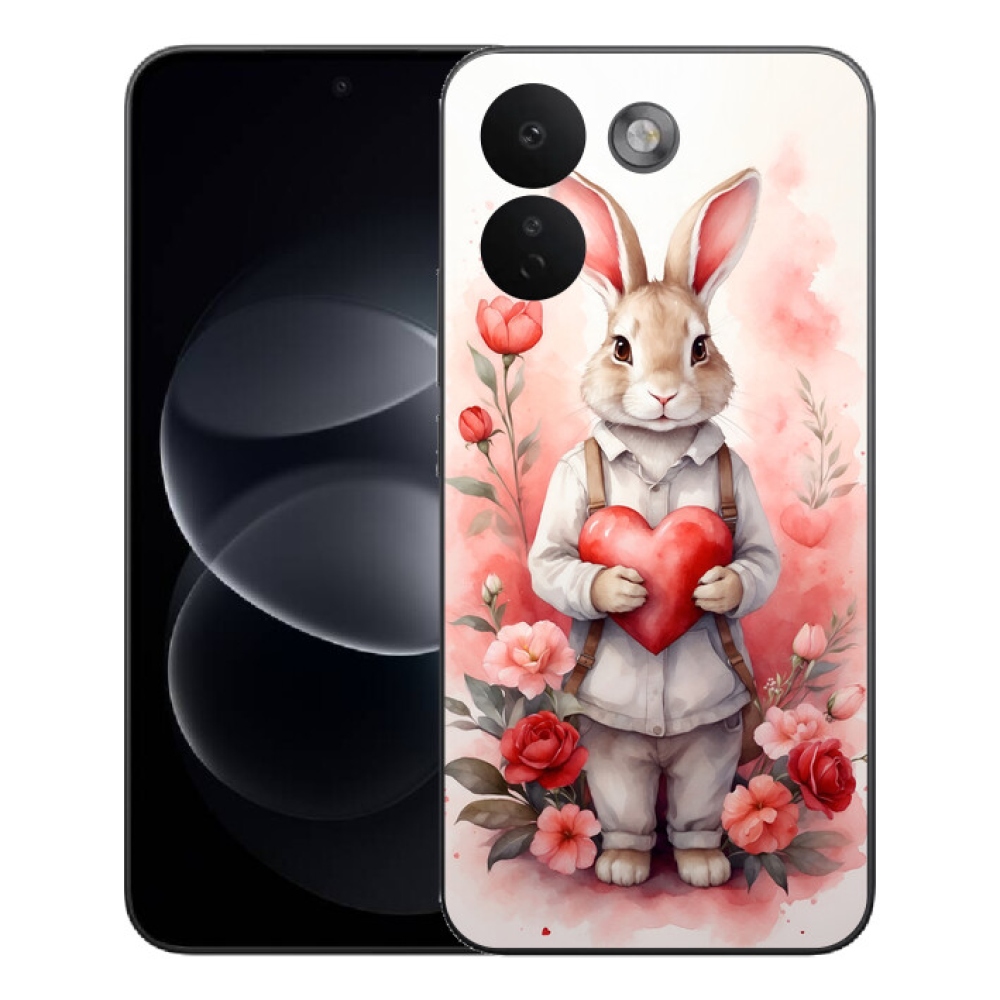 Gelový kryt mmCase na Xiaomi Redmi Note 17 Pro Max 5G - zajíc se srdíčkem