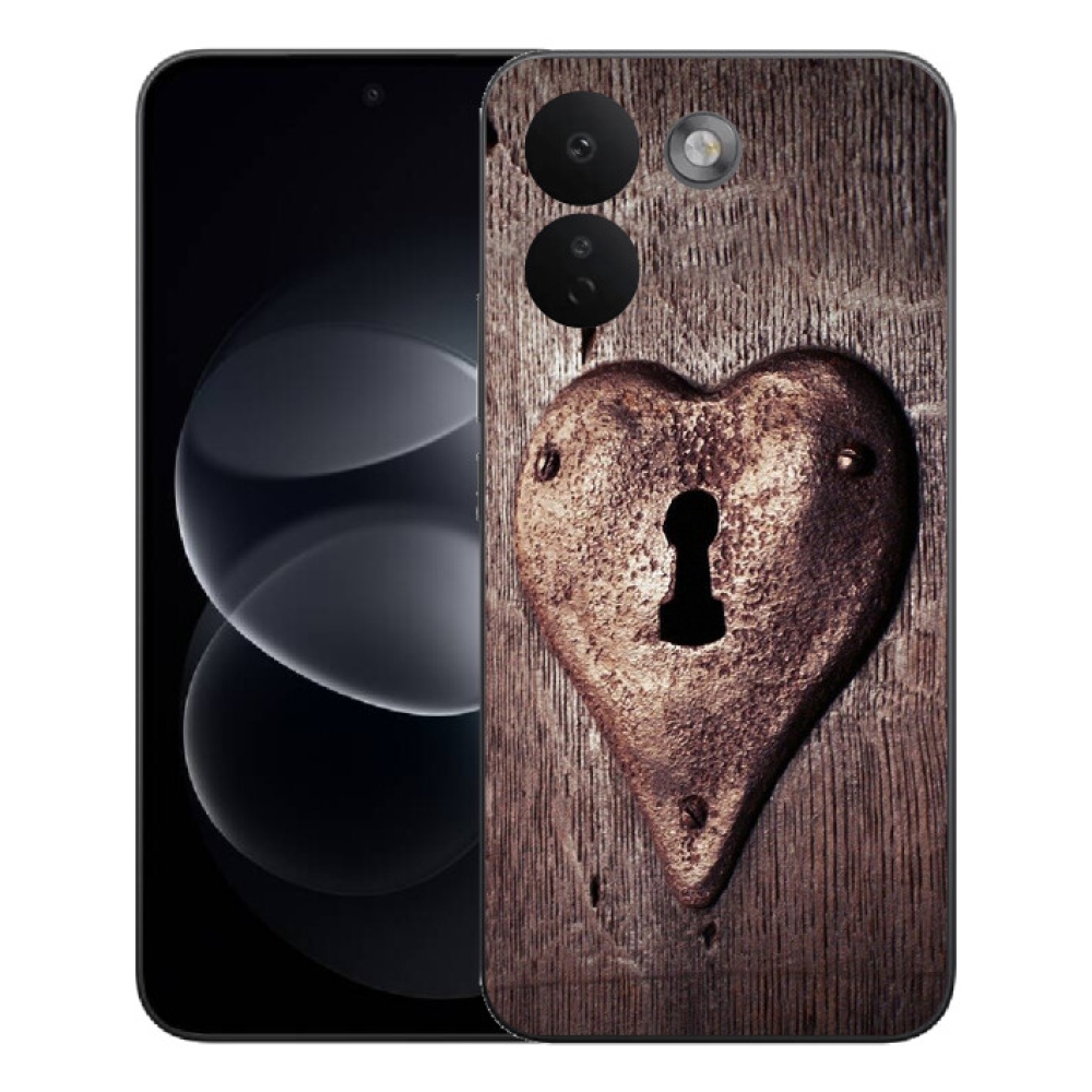 Gelový kryt mmCase na Xiaomi Redmi Note 17 Pro Max 5G - zámek ve tvaru srdce