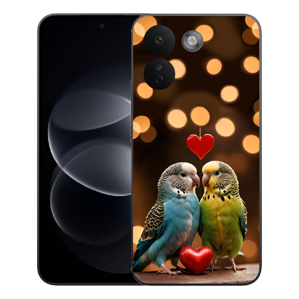 Gelový kryt mmCase na Xiaomi Redmi Note 17 Pro Max 5G - zamilovaní papoušci