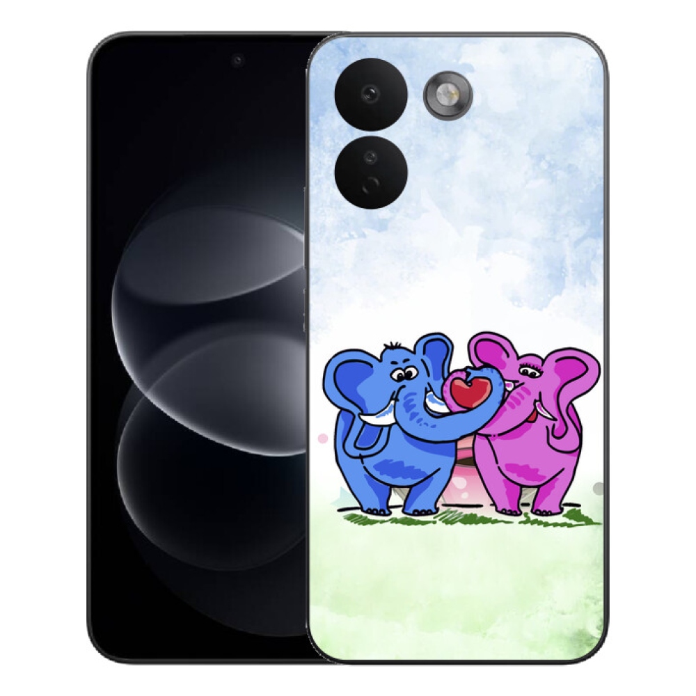 Gelový kryt mmCase na Xiaomi Redmi Note 17 Pro Max 5G - zamilovaní sloni