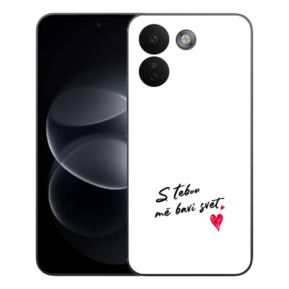 Gelový kryt mmCase na Xiaomi Redmi Note 17 Pro Max 5G - zamilovaný text 1 bílé pozadí