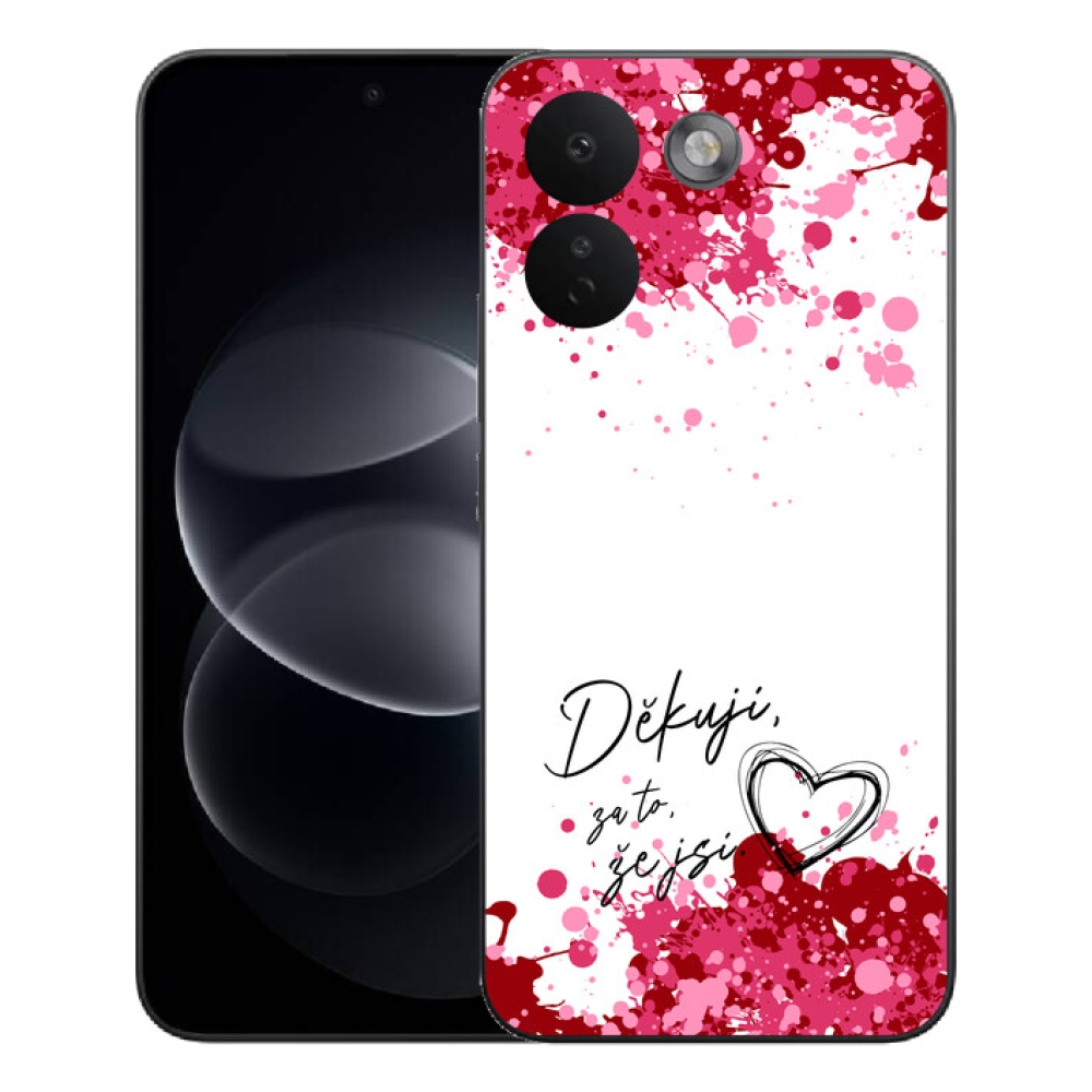 Gelový kryt mmCase na Xiaomi Redmi Note 17 Pro Max 5G - zamilovaný text 2 bílé pozadí