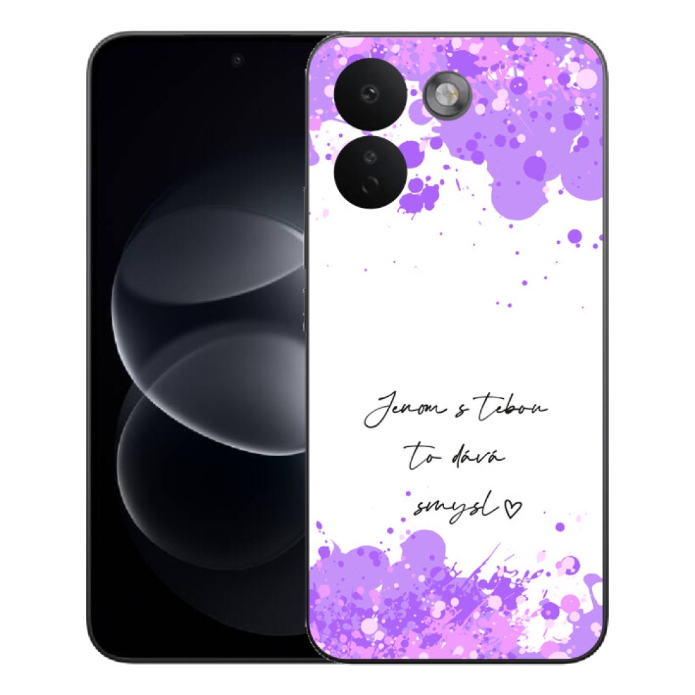 Gelový kryt mmCase na Xiaomi Redmi Note 17 Pro Max 5G - zamilovaný text bílé pozadí