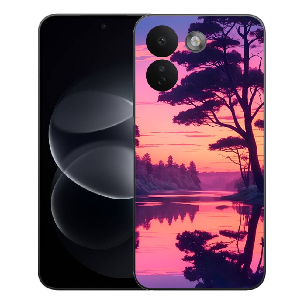 Gelový kryt mmCase na Xiaomi Redmi Note 17 Pro Max 5G - západ slunce nad jezerem