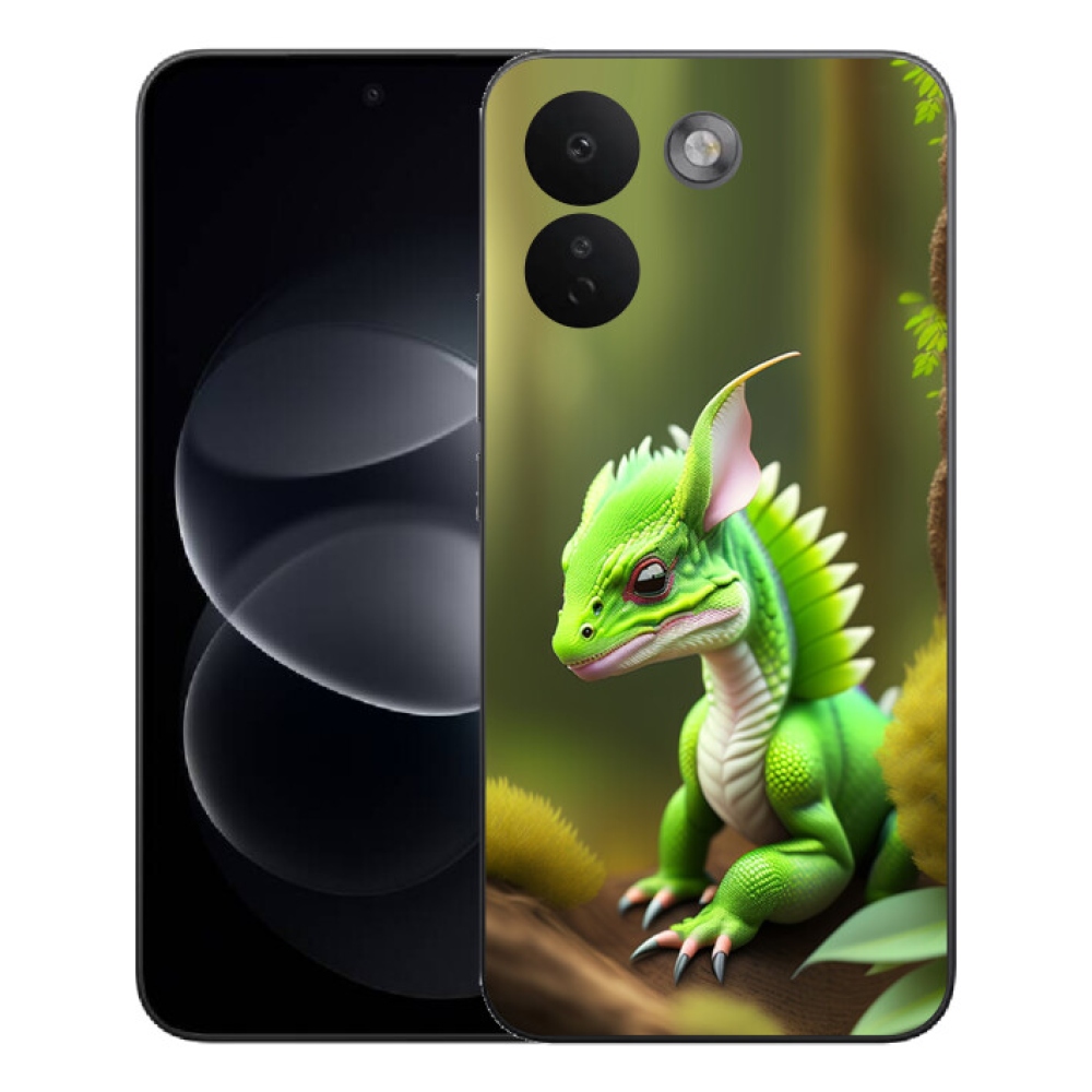 Gelový kryt mmCase na Xiaomi Redmi Note 17 Pro Max 5G - zelený dráček