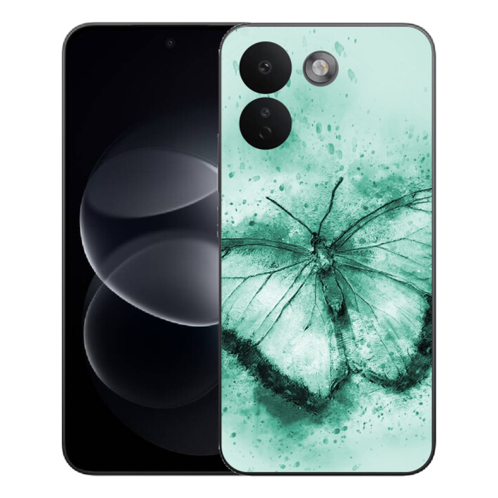 Gelový kryt mmCase na Xiaomi Redmi Note 17 Pro Max 5G - zelený motýl