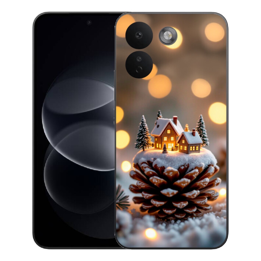 Gelový kryt mmCase na Xiaomi Redmi Note 17 Pro Max 5G - zimní vesnička