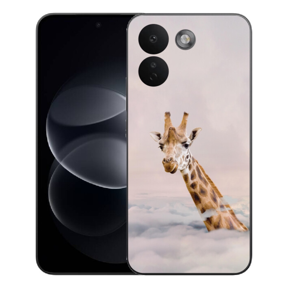 Gelový kryt mmCase na Xiaomi Redmi Note 17 Pro Max 5G - žirafa v oblacích