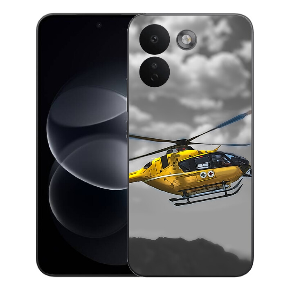 Gelový kryt mmCase na Xiaomi Redmi Note 17 Pro Max 5G - žlutá helikoptéra