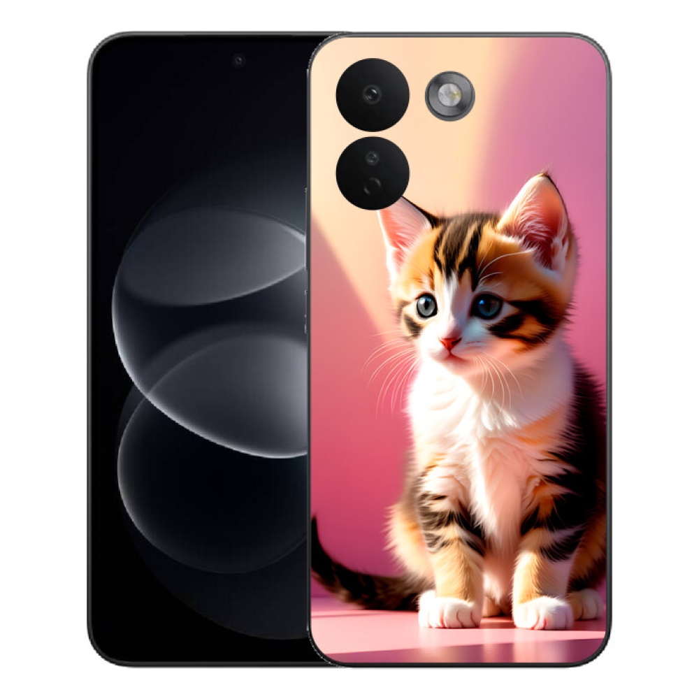 Gelový kryt mmCase na Xiaomi Redmi Note 17 Pro Max 5G - zvědavé kotě 2