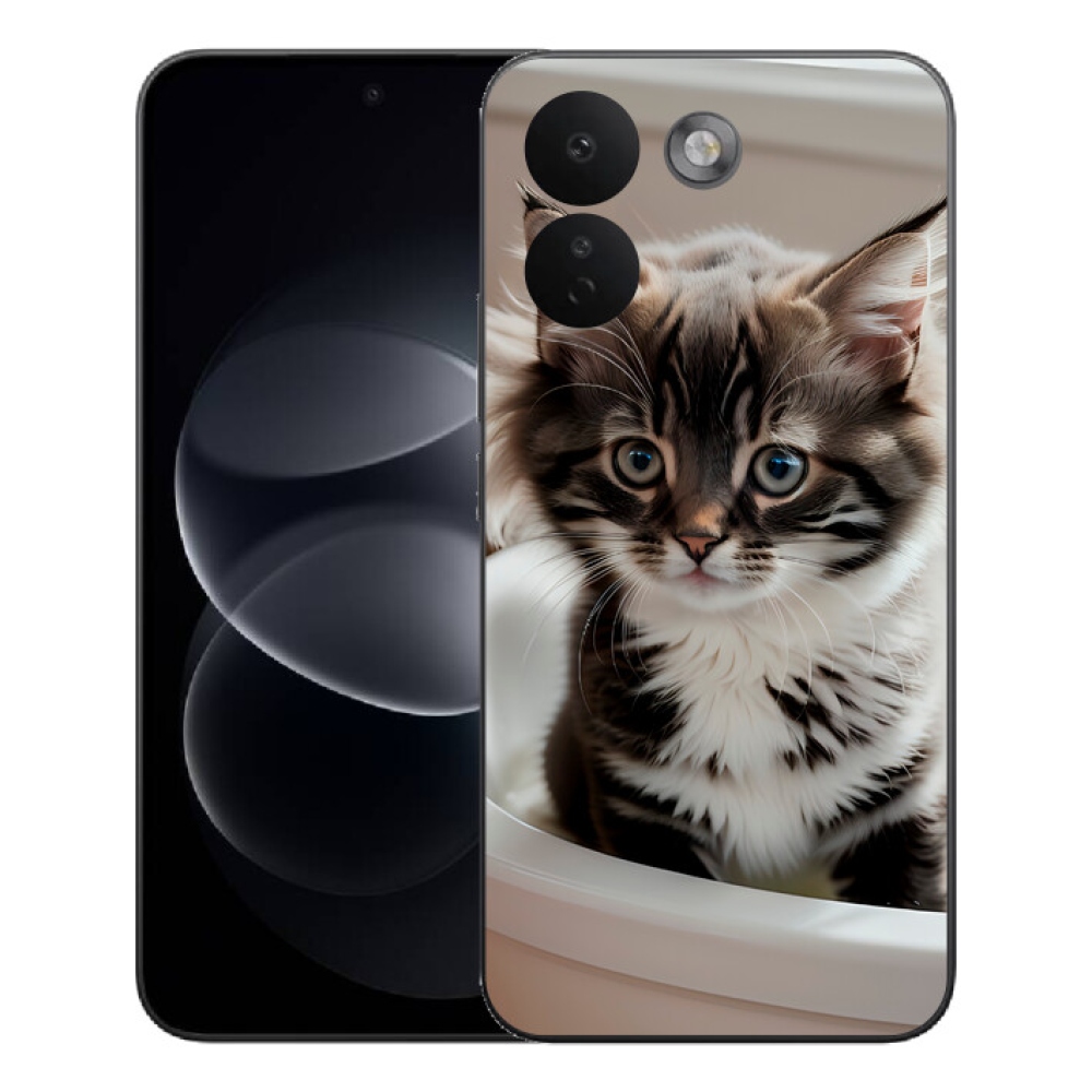 Gelový kryt mmCase na Xiaomi Redmi Note 17 Pro Max 5G - zvědavé kotě