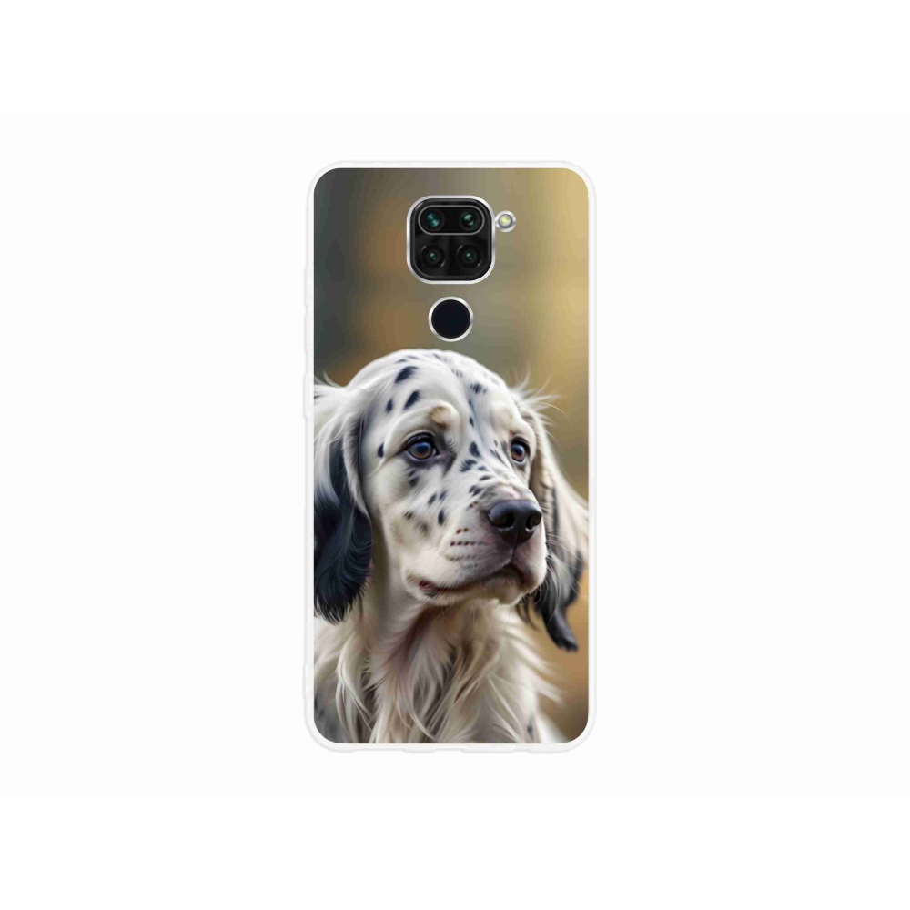 Gelový kryt mmCase na Xiaomi Redmi Note 9 - anglický setr