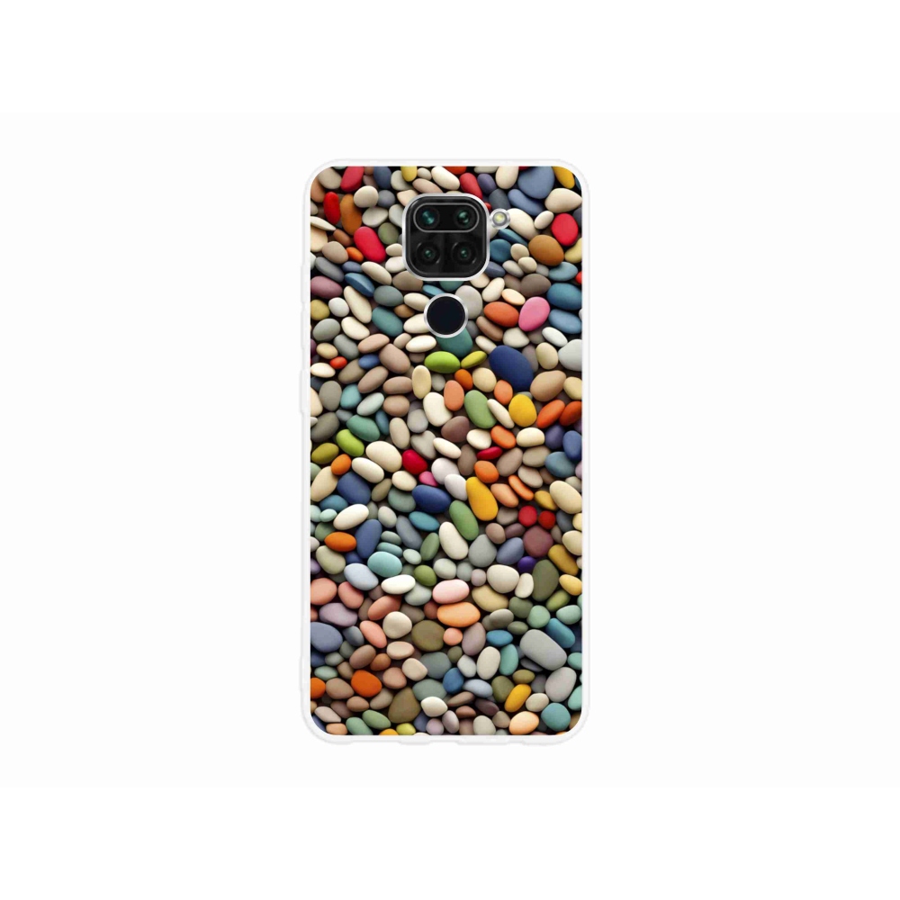 Gelový kryt mmCase na Xiaomi Redmi Note 9 - barevné kamínky 2