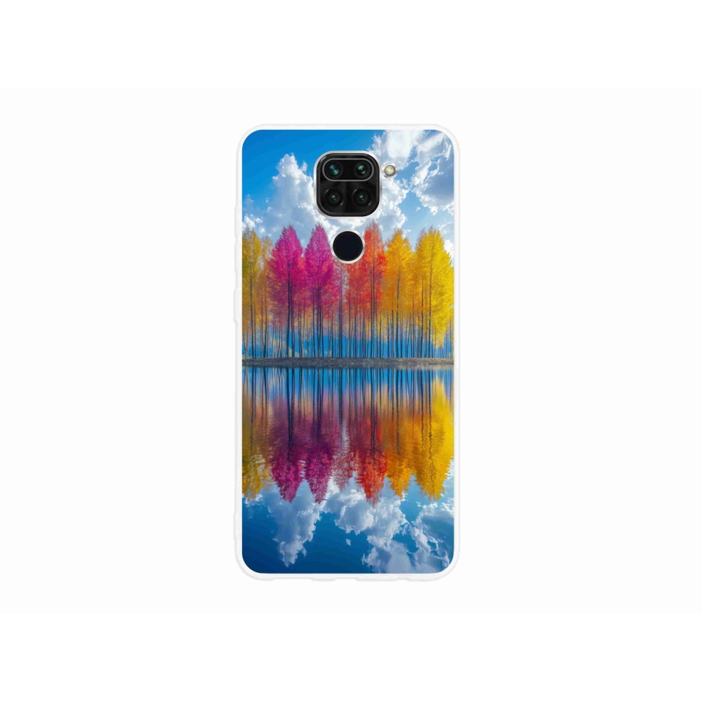 Gelový kryt mmCase na Xiaomi Redmi Note 9 - barevné stromy
