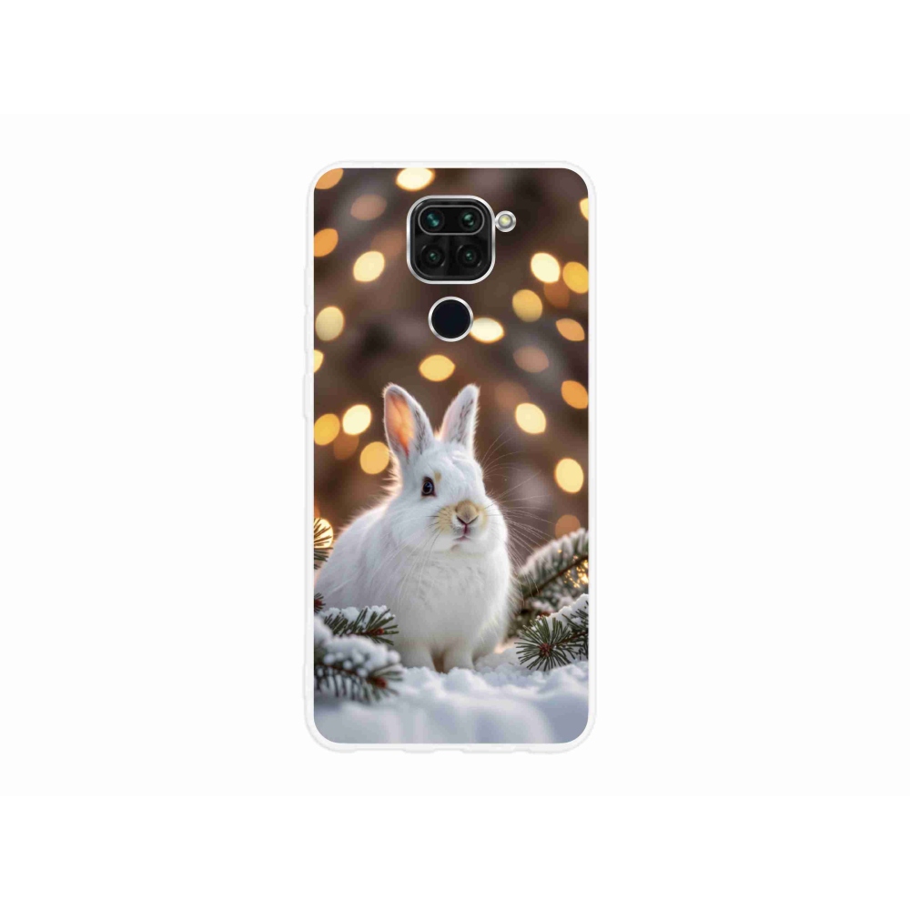 Gelový kryt mmCase na Xiaomi Redmi Note 9 - bílý zajíc