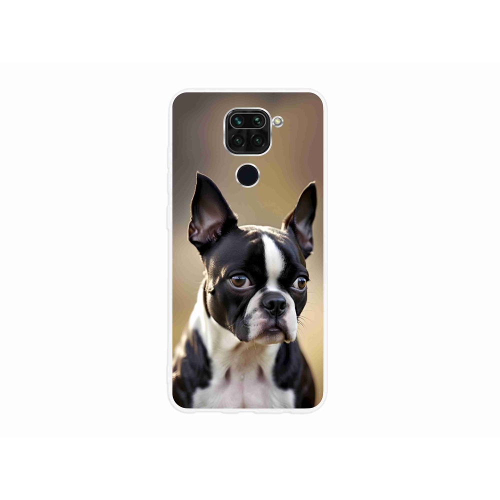 Gelový kryt mmCase na Xiaomi Redmi Note 9 - bostonský teriér