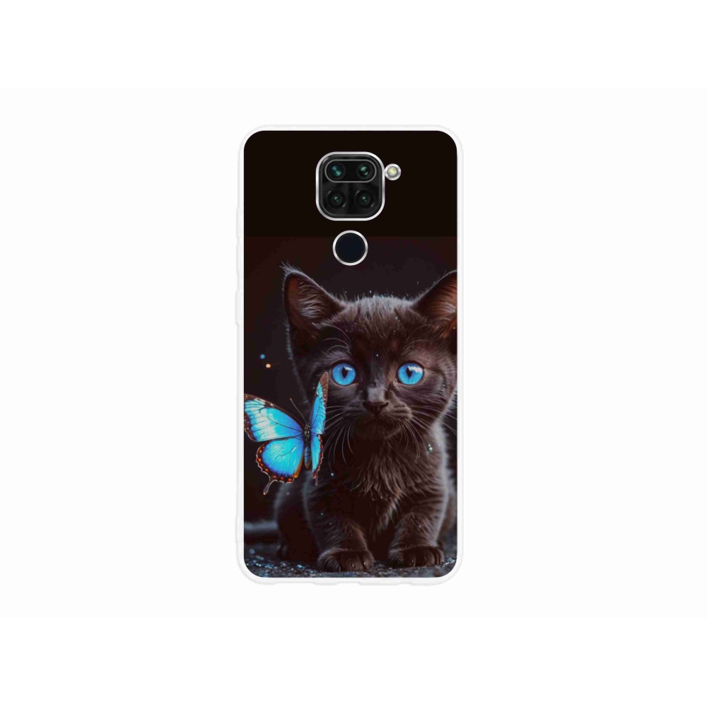 Gelový kryt mmCase na Xiaomi Redmi Note 9 - černé kotě 3