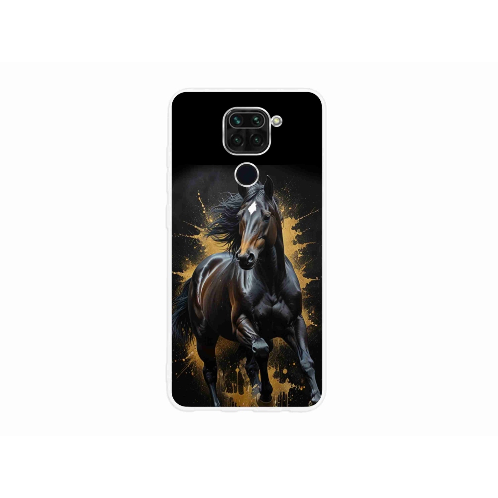 Gelový kryt mmCase na Xiaomi Redmi Note 9 - elegantní černý hřebec
