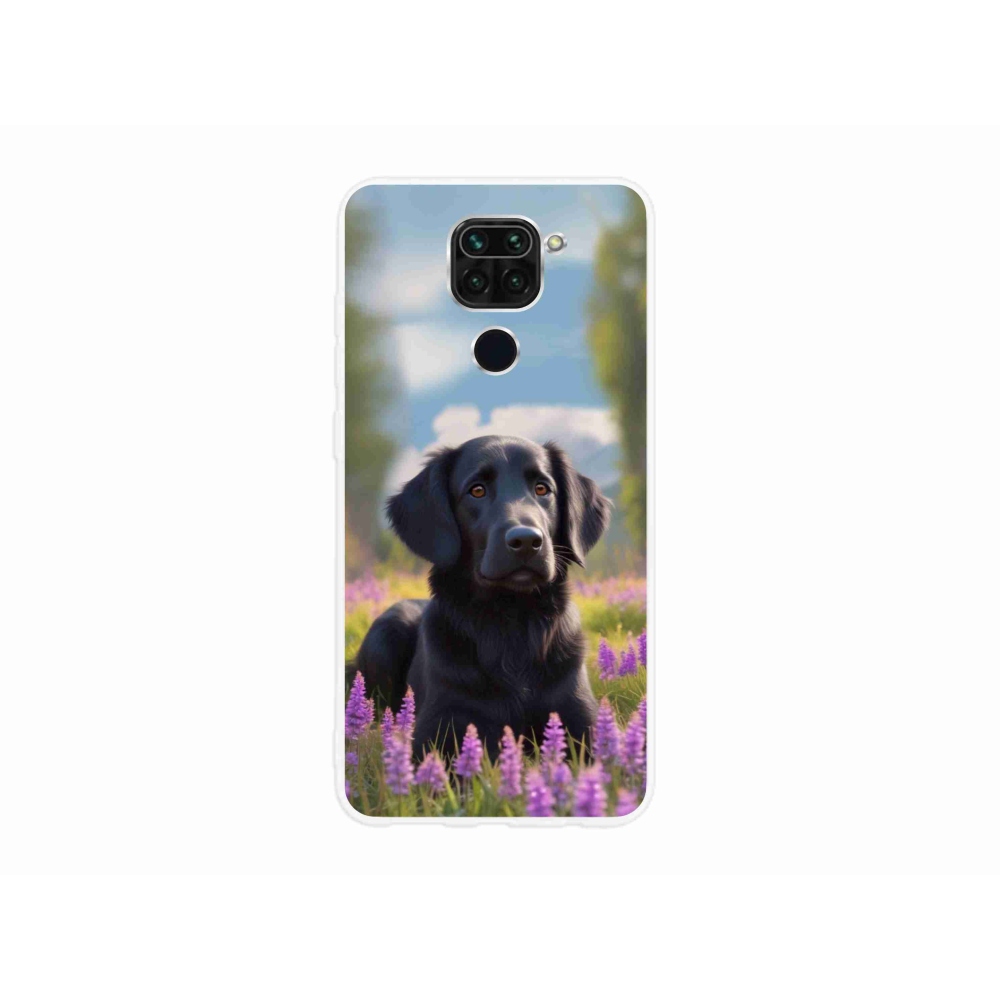 Gelový kryt mmCase na Xiaomi Redmi Note 9 - elegantní černý retrívr