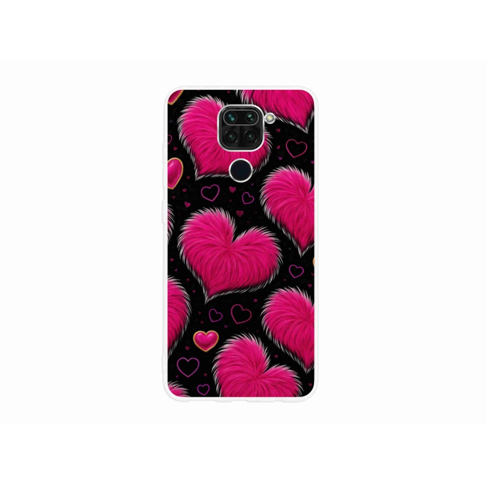Gelový kryt mmCase na Xiaomi Redmi Note 9 - hebká srdce
