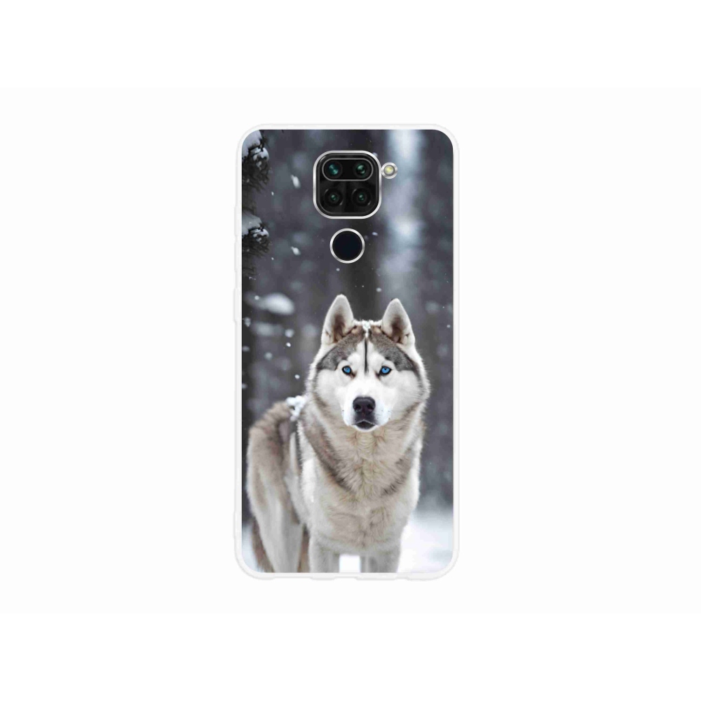 Gelový kryt mmCase na Xiaomi Redmi Note 9 - husky 2