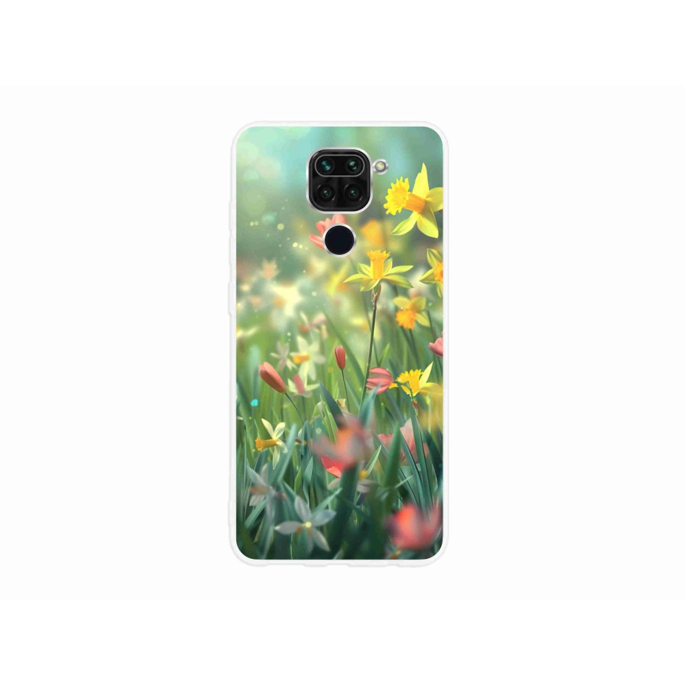 Gelový kryt mmCase na Xiaomi Redmi Note 9 - jarní květy