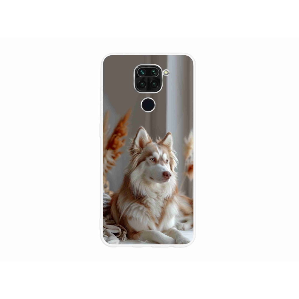 Gelový kryt mmCase na Xiaomi Redmi Note 9 - klidný sibiřský husky