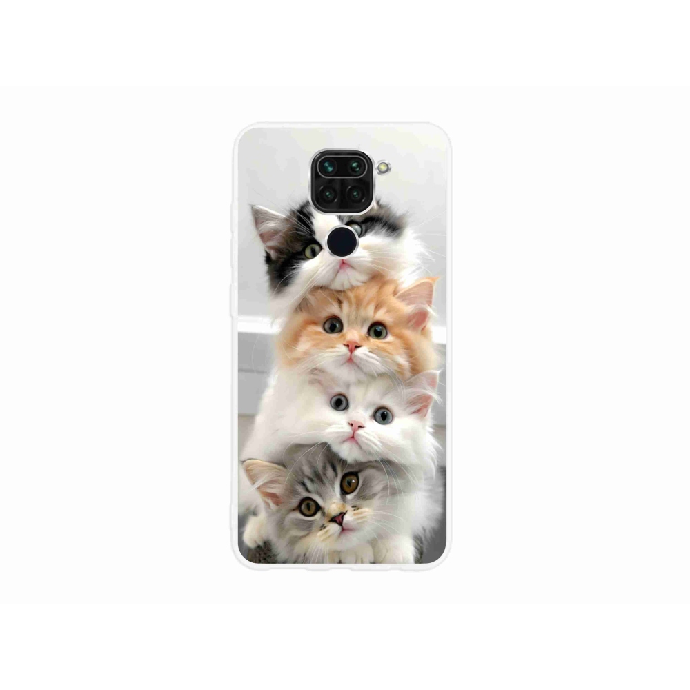Gelový kryt mmCase na Xiaomi Redmi Note 9 - kočičí parta