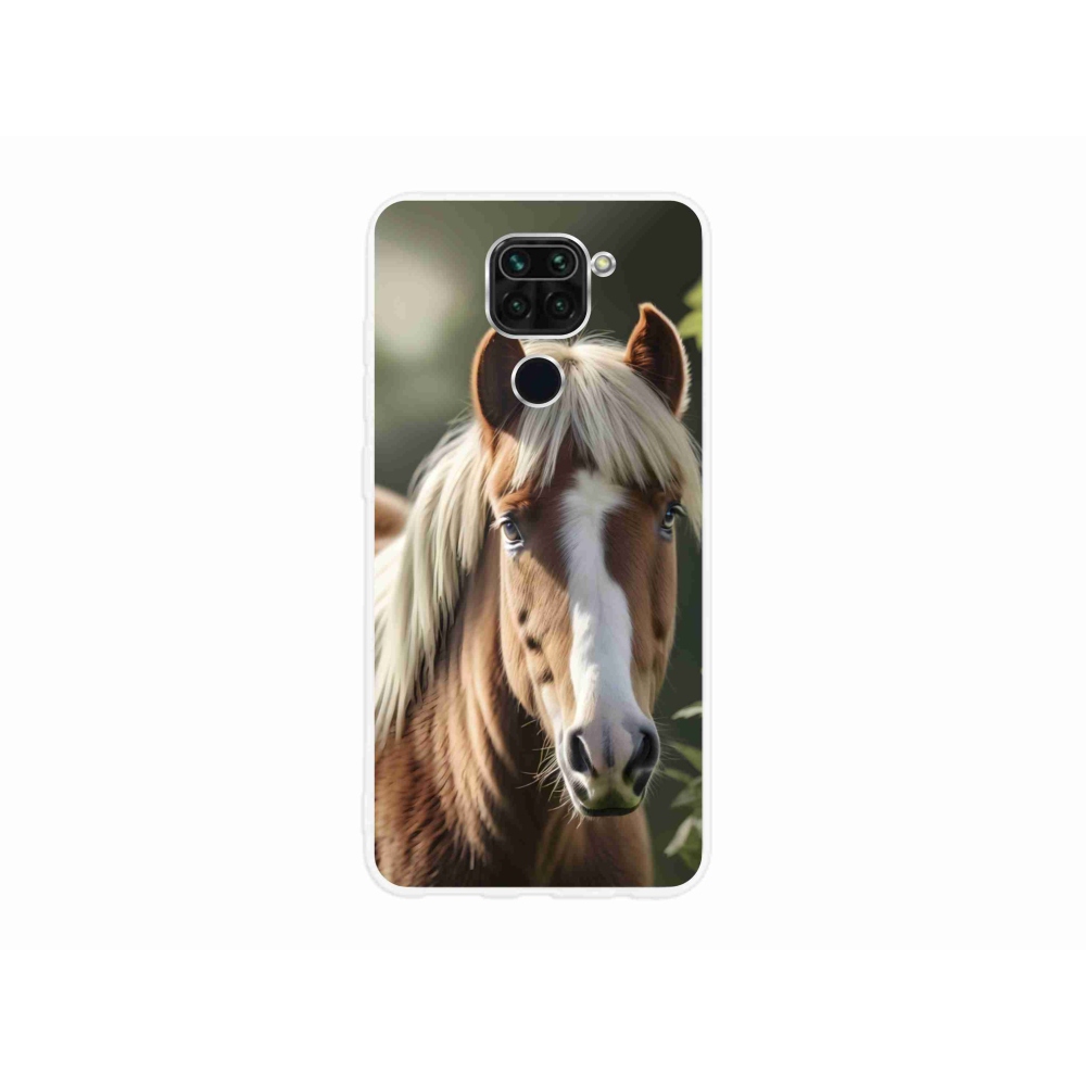 Gelový kryt mmCase na Xiaomi Redmi Note 9 - kůň se světlou hřívou
