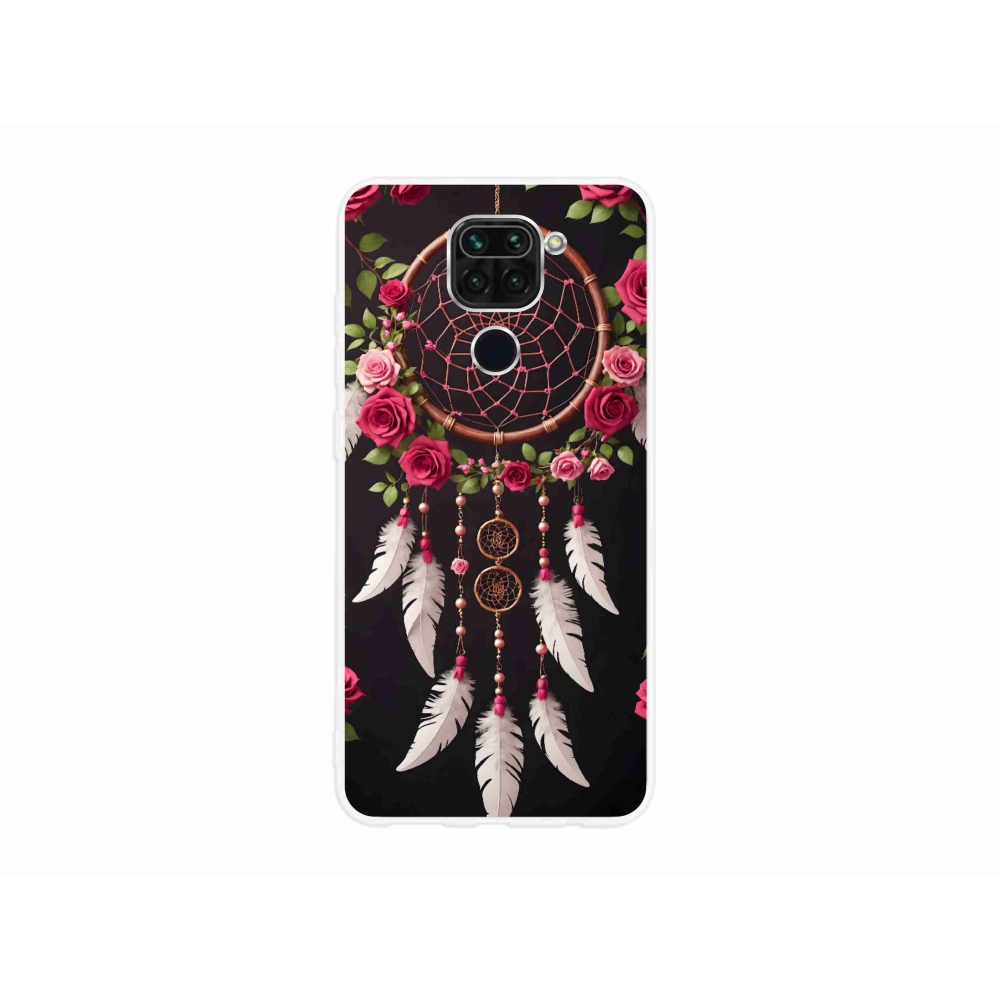 Gelový kryt mmCase na Xiaomi Redmi Note 9 - lapač snů s růžemi