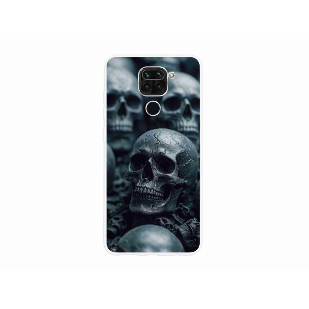 Gelový kryt mmCase na Xiaomi Redmi Note 9 - lebka 2