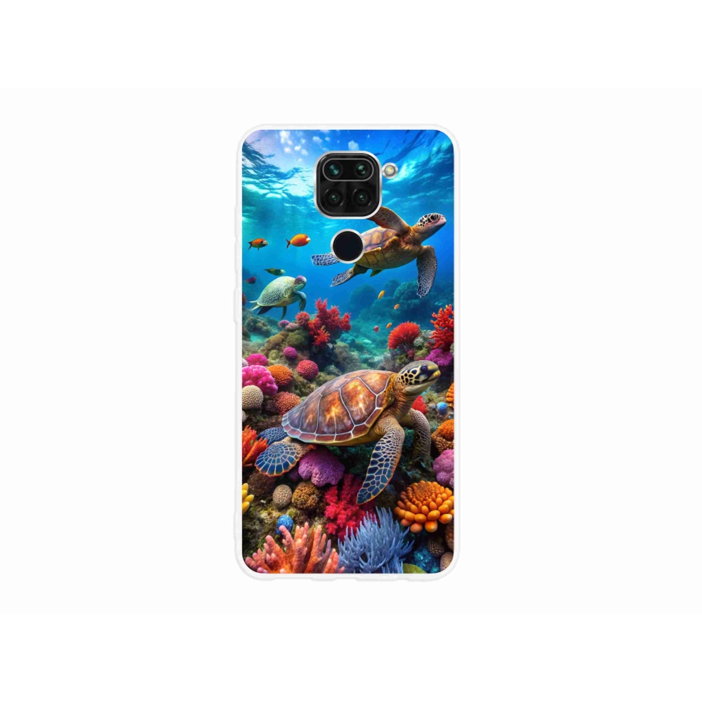 Gelový kryt mmCase na Xiaomi Redmi Note 9 - mořský svět 2