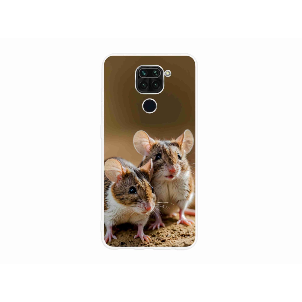 Gelový kryt mmCase na Xiaomi Redmi Note 9 - myší duo