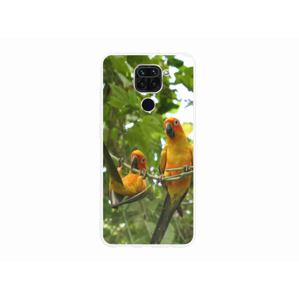 Gelový kryt mmCase na Xiaomi Redmi Note 9 - papoušci aratingy