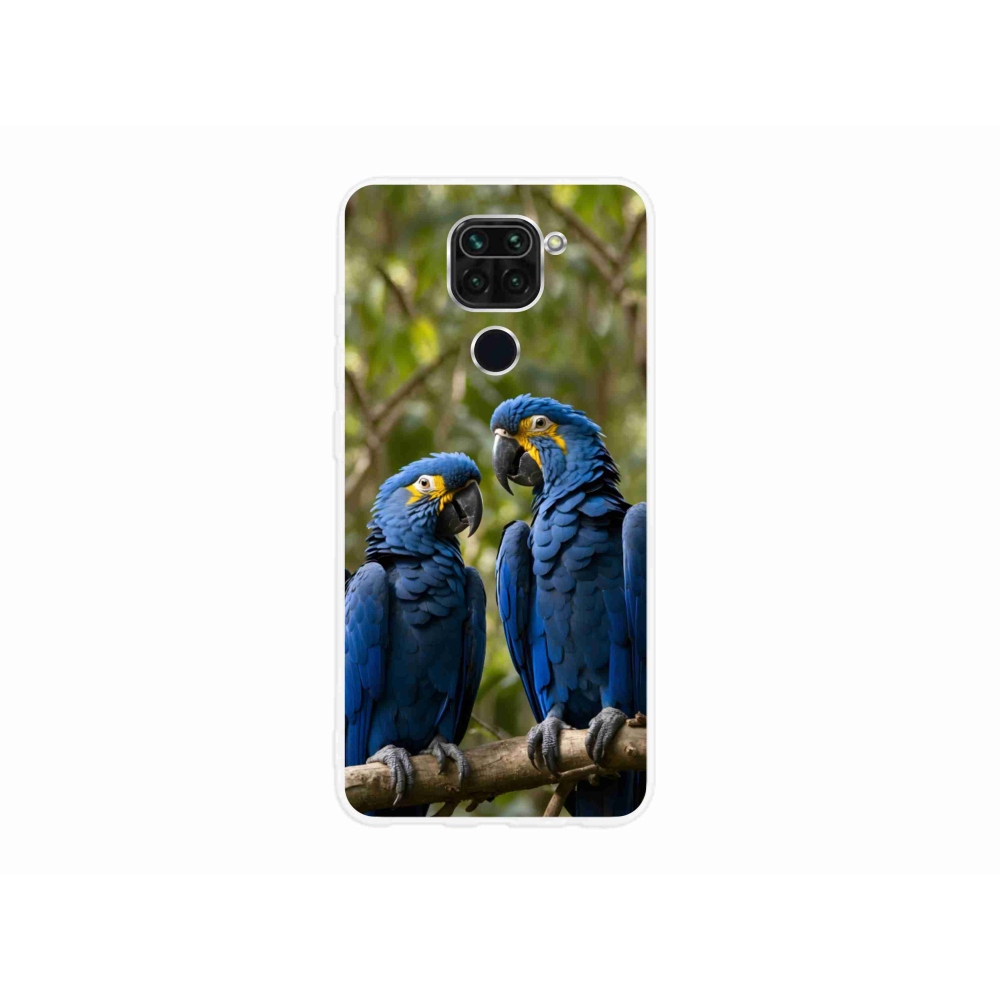 Gelový kryt mmCase na Xiaomi Redmi Note 9 - papouščí duo